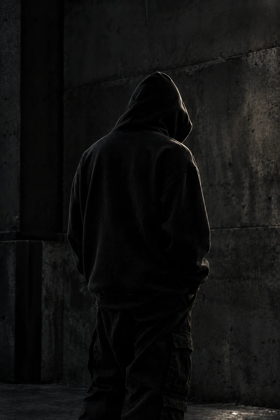 Dark streetwear campaign visual from the NOIR demo shop